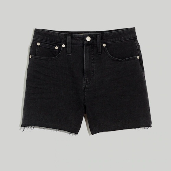 Madewell Black Jean Shorts Curvy High Rise - Picture 2 of 8